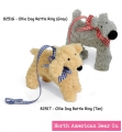 Tan Ollie Dog Pacifier Clip by North American Bear Co. (8251-T)